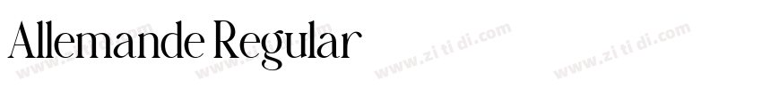 Allemande Regular字体转换 Allemande Regular字体转换